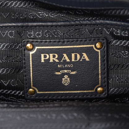 Prada Soft Calf Chain Tote Baltico 6 of 12
