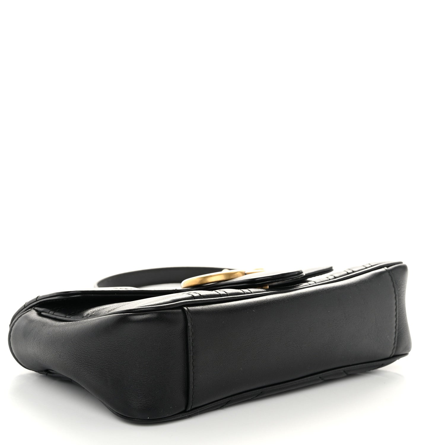 Gucci Calfskin Matelasse Mini GG Marmont Shoulder Bag Black 4 of 10