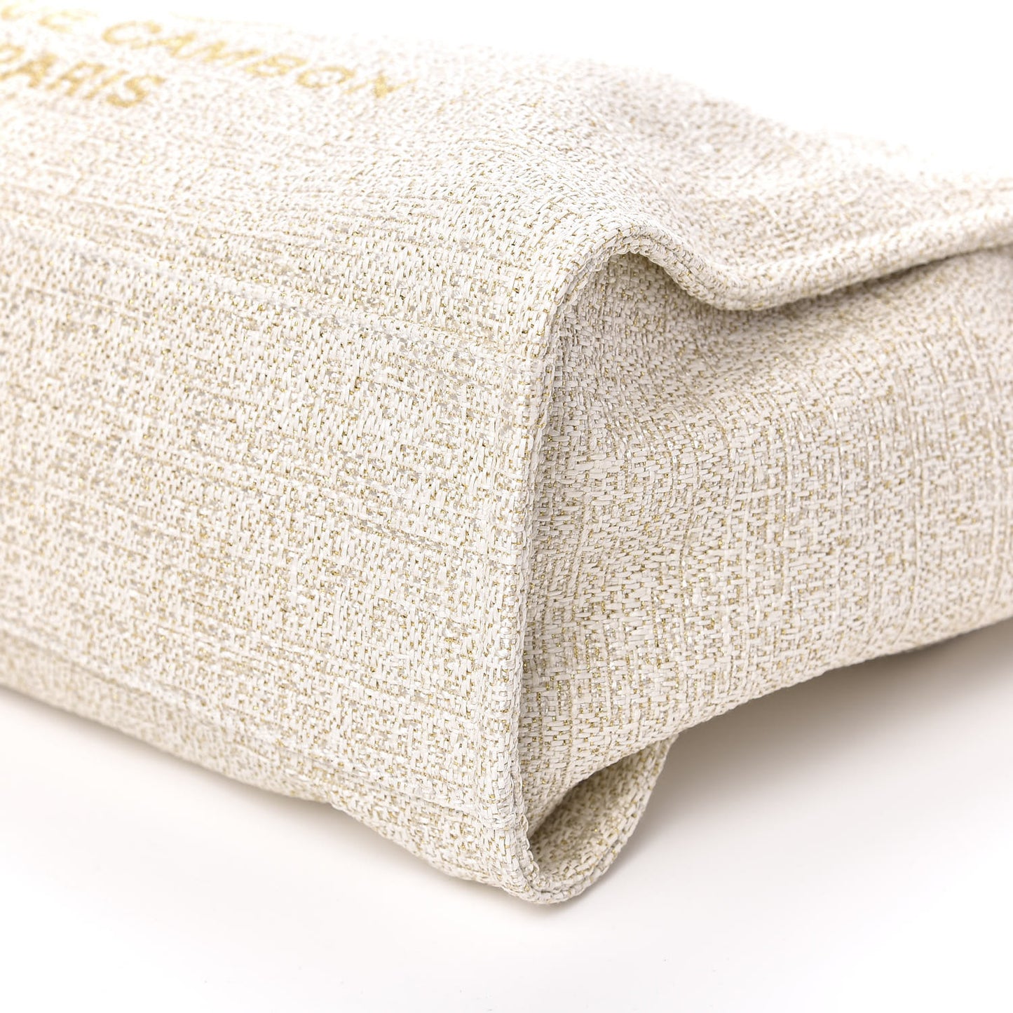 Lurex Boucle Large Deauville Tote Ivory
