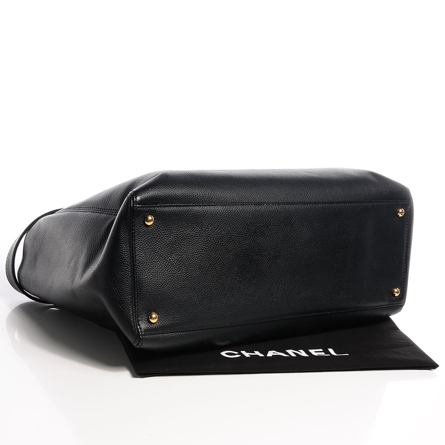 Calfskin Cerf Shopper Tote Black