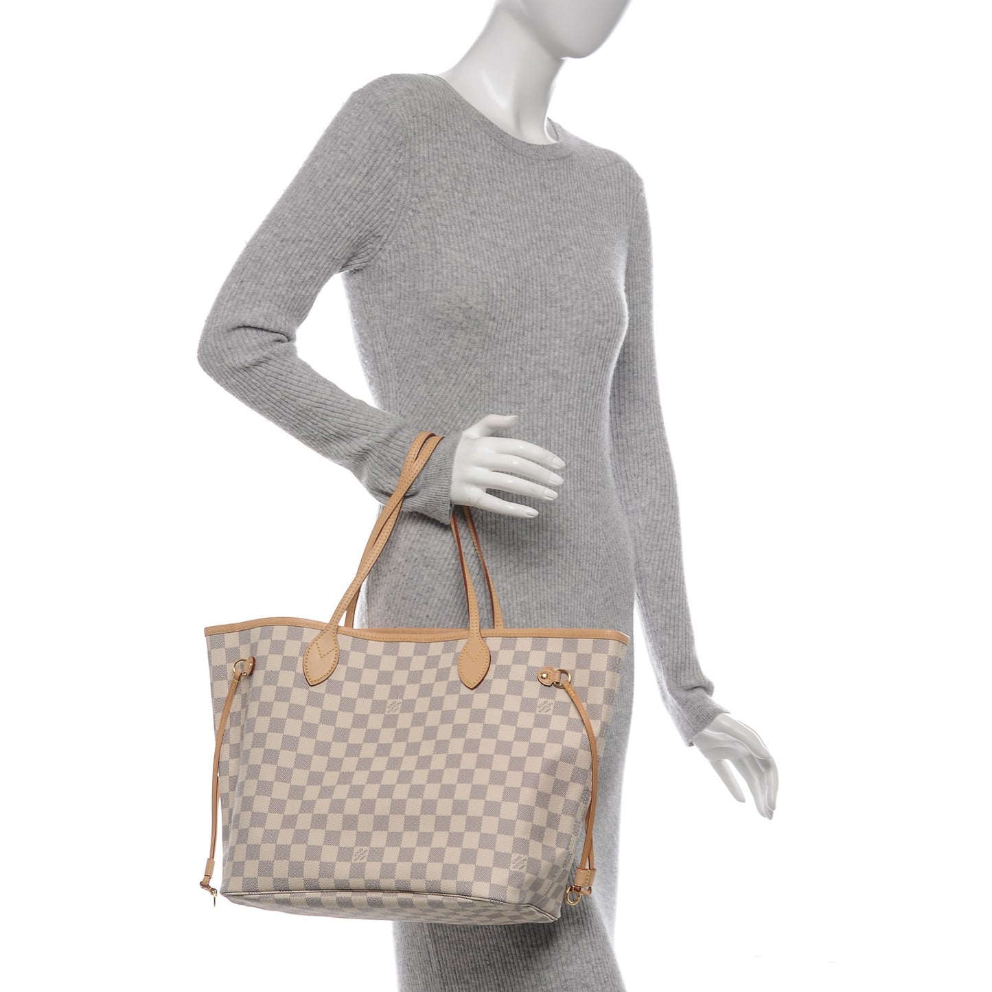 Damier Azur Neo Neverfull MM Rose Ballerine