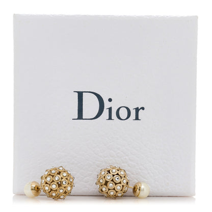 Christian Dior Pearl Crystal Mise En Dior Tribales Earrings Gold 5 of 5