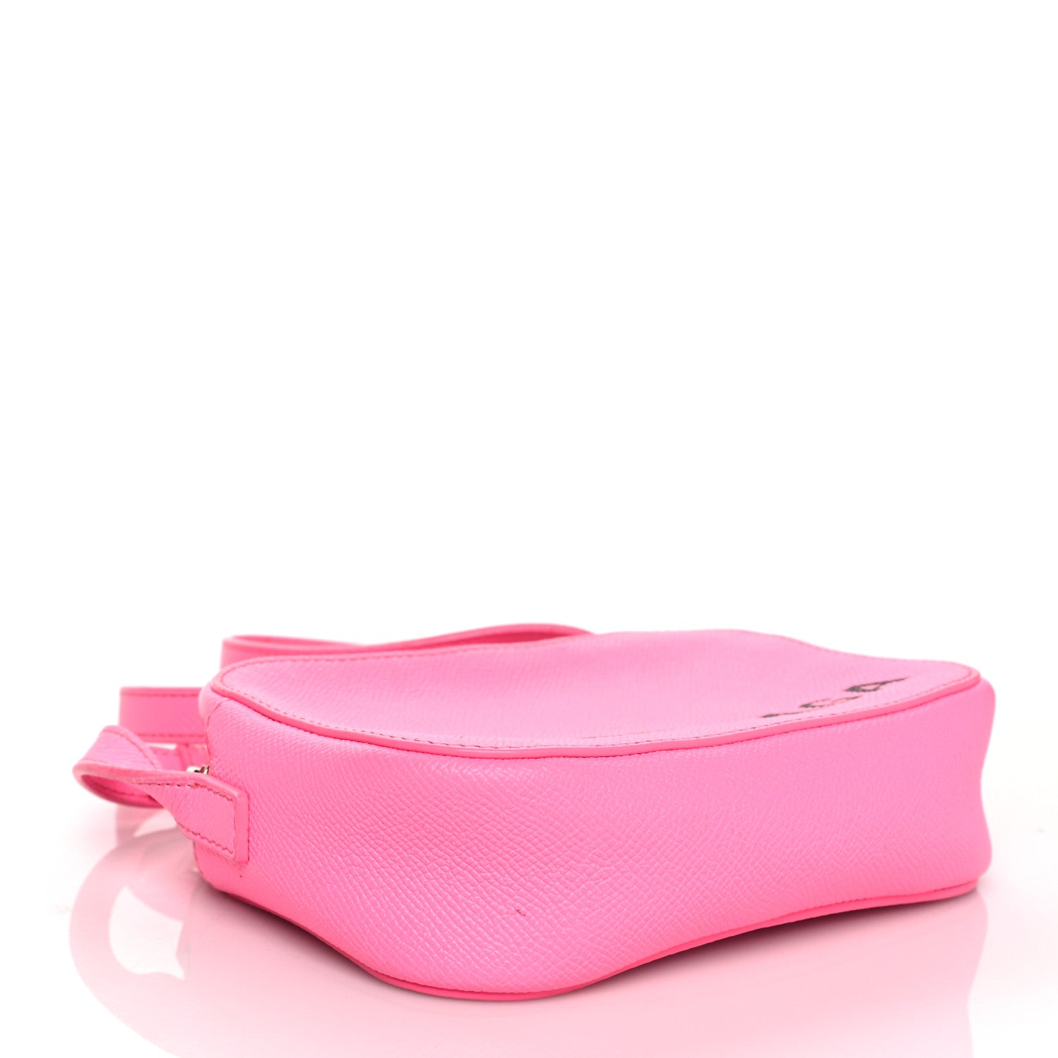 Balenciaga Grained Calfskin Logo XS Ville Camera Bag Acid Pink Black 4 of 9