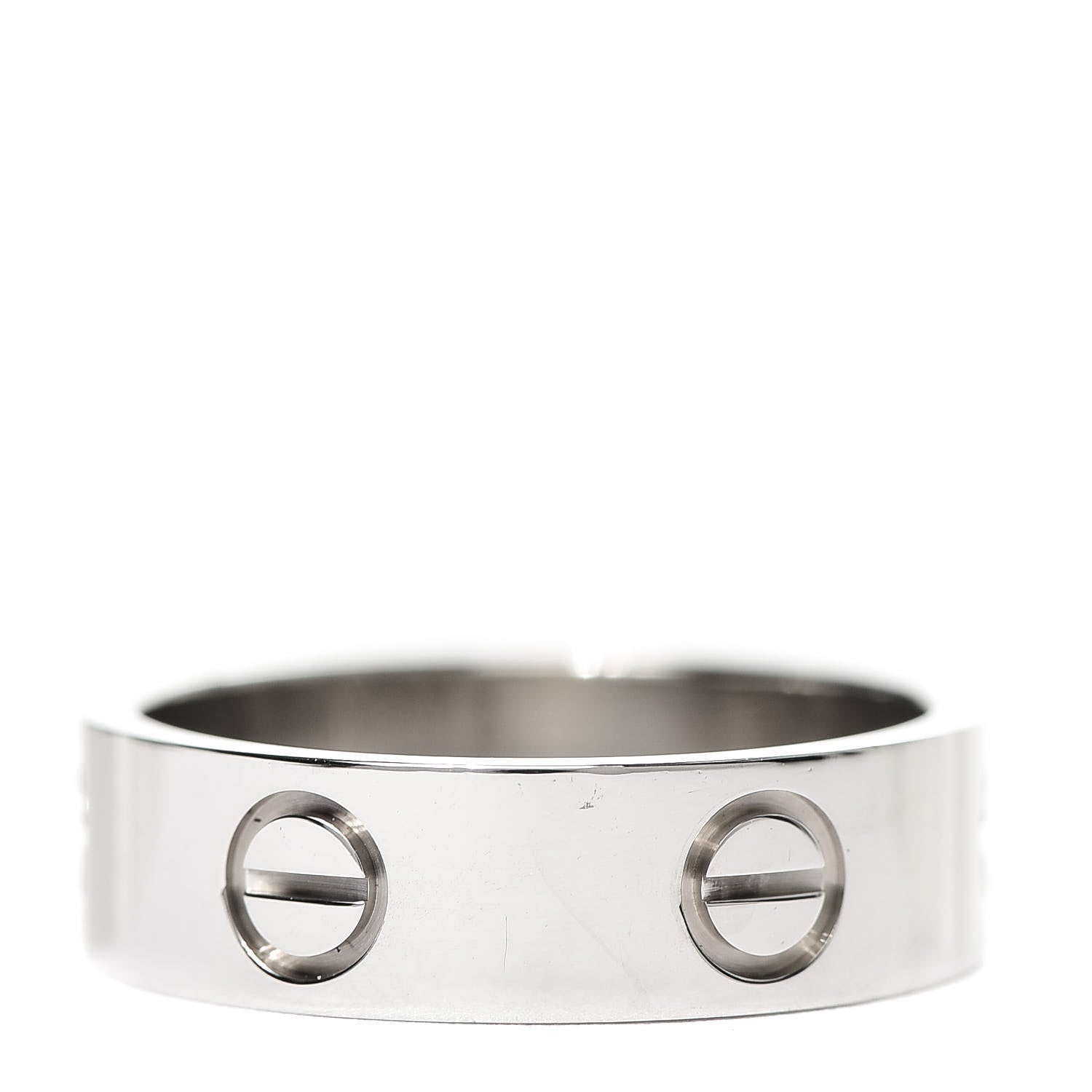 Cartier 18K White Gold 5.5mm LOVE Ring 53 6.5 3 of 4