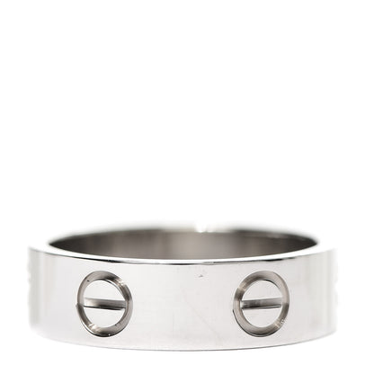 Cartier 18K White Gold 5.5mm LOVE Ring 53 6.5 3 of 4