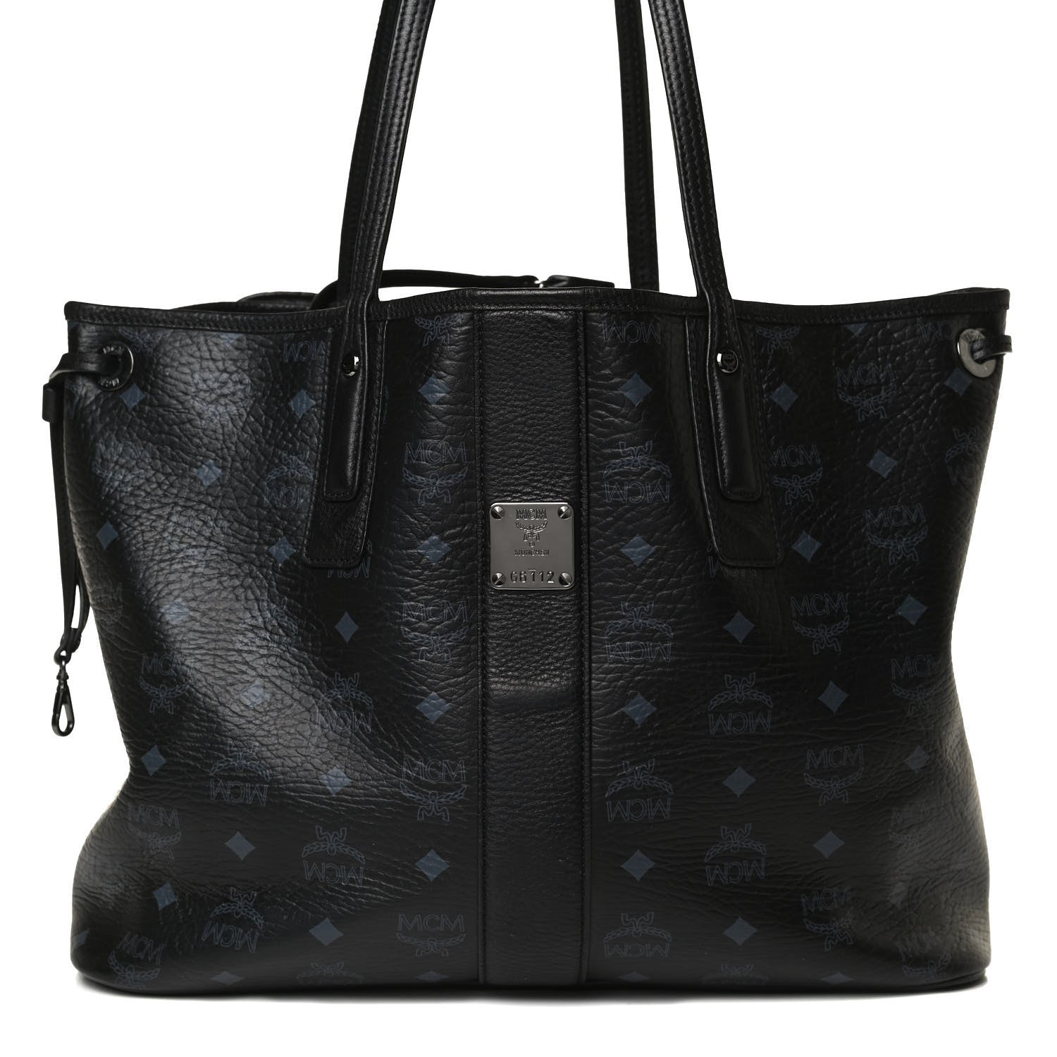 MCM Visetos Medium Liz Reversible Shopper Tote Black 3 of 20