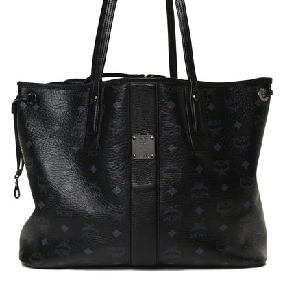 MCM Visetos Medium Liz Reversible Shopper Tote Black 3 of 20