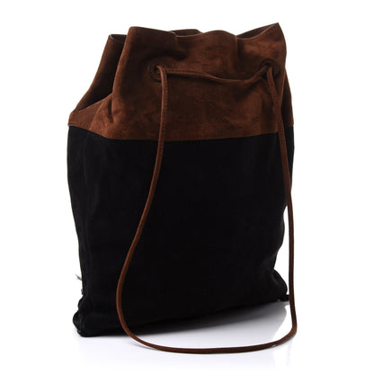 Prada Camoscio Fringe Shoulder Bag Black Cacao 3 of 9