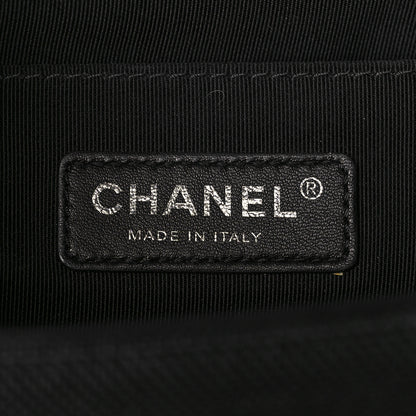 Chanel Canvas Quilted Medium Fluo Boy Flap Black Grey Yellow 6 of 9