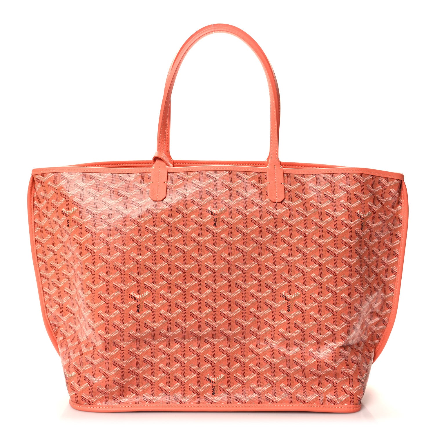 Goyard Goyardine Embroidered Seahorse Reversible Anjou PM Coral 1 of 16