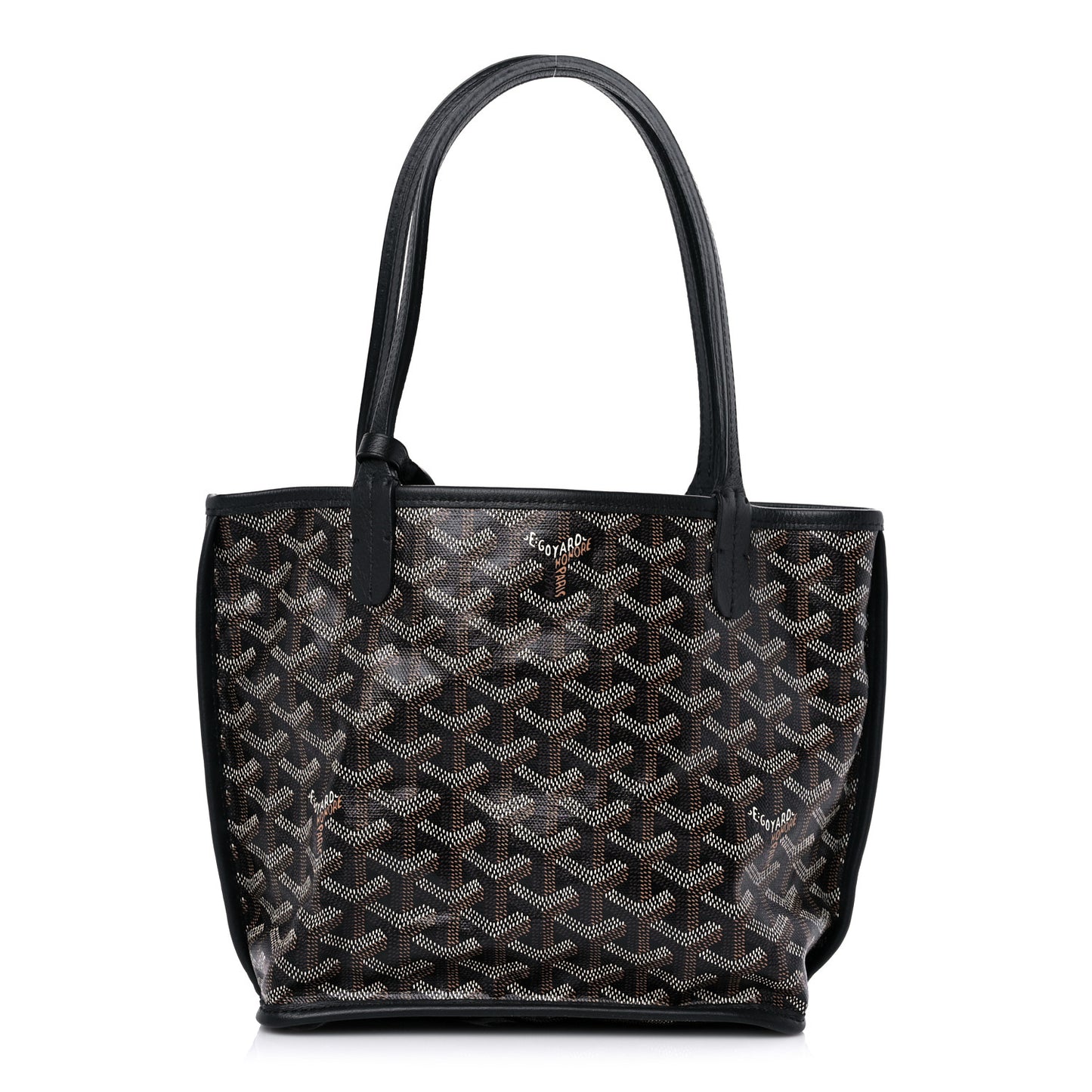 Goyardine Reversible Mini Anjou Black