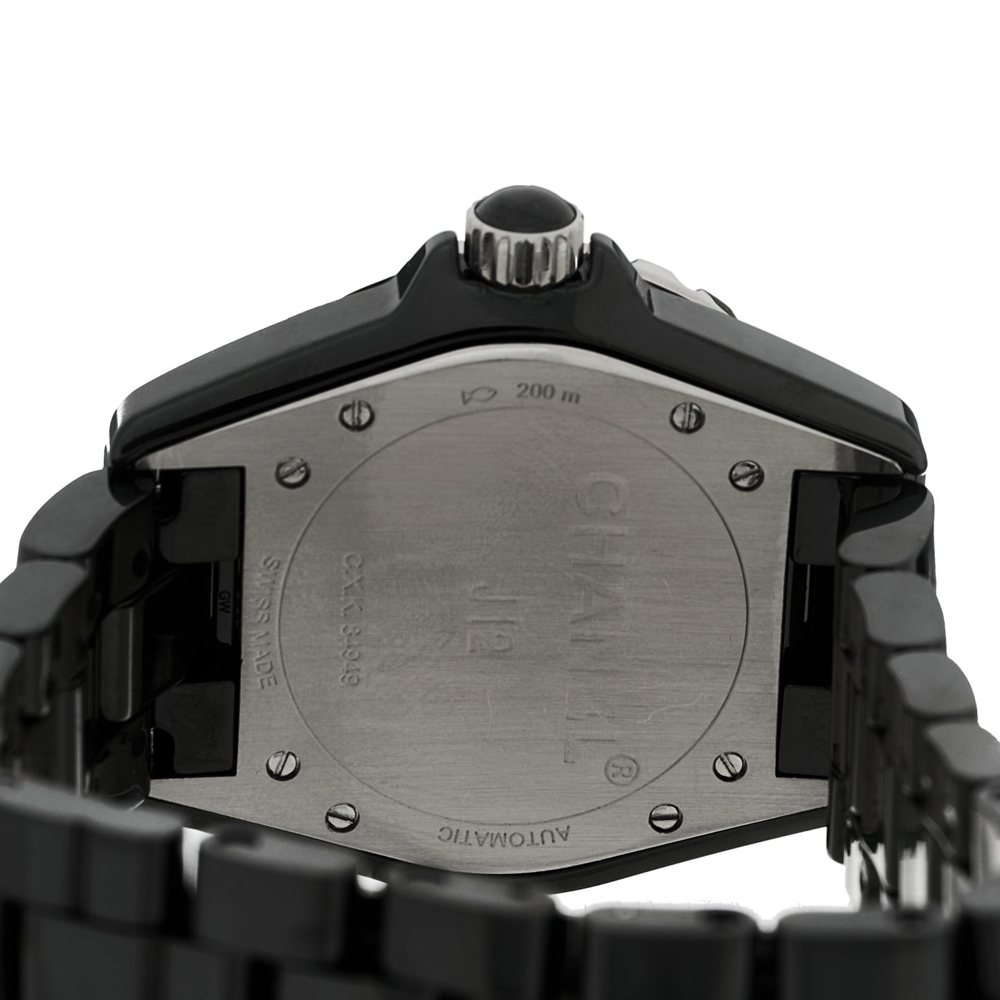 Stainless Steel Ceramic 38mm J12 Phantom Automatic Watch Black