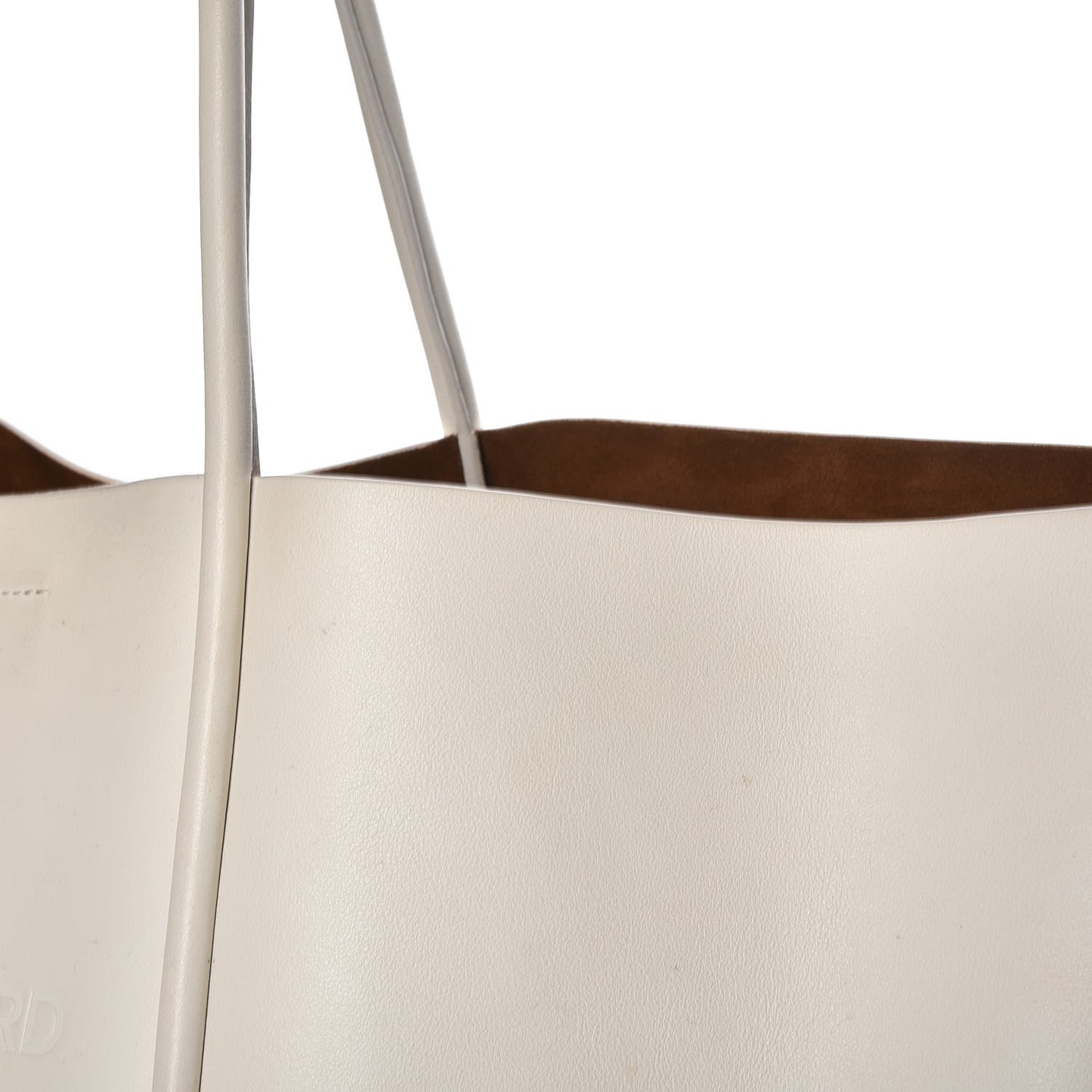 Calfskin Tubo Horizontal Tote Chalk