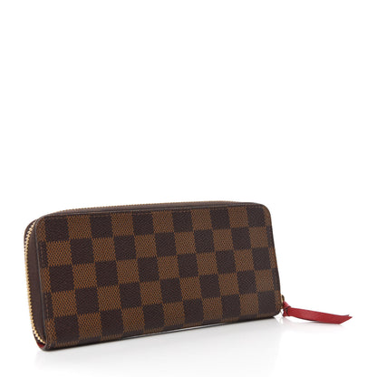 Louis Vuitton Damier Ebene Clemence Wallet Cherry 3 of 7