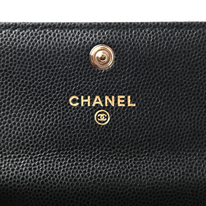 Chanel Caviar Quilted Crystal CC Flap Card Holder Black 6 of 9