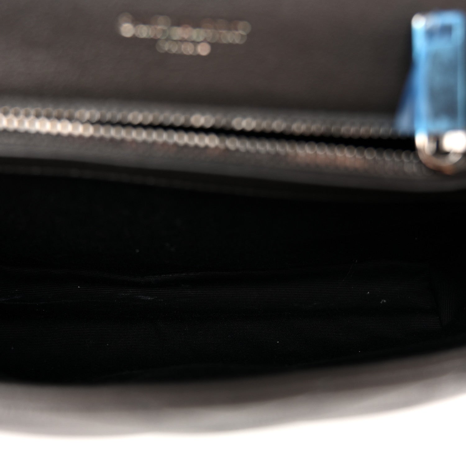 Saint Laurent Sheepskin Matelasse Chevron Monogram Medium College Bag Asphalt 5 of 9