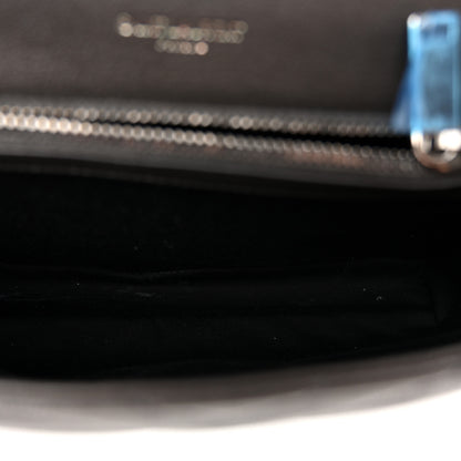 Saint Laurent Sheepskin Matelasse Chevron Monogram Medium College Bag Asphalt 5 of 9