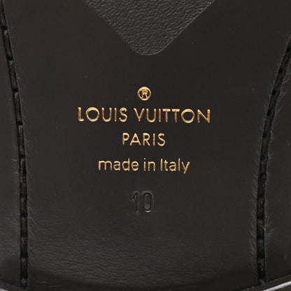 Louis Vuitton Damier Ebene Calfskin Mens Major Loafers 10 7 of 9