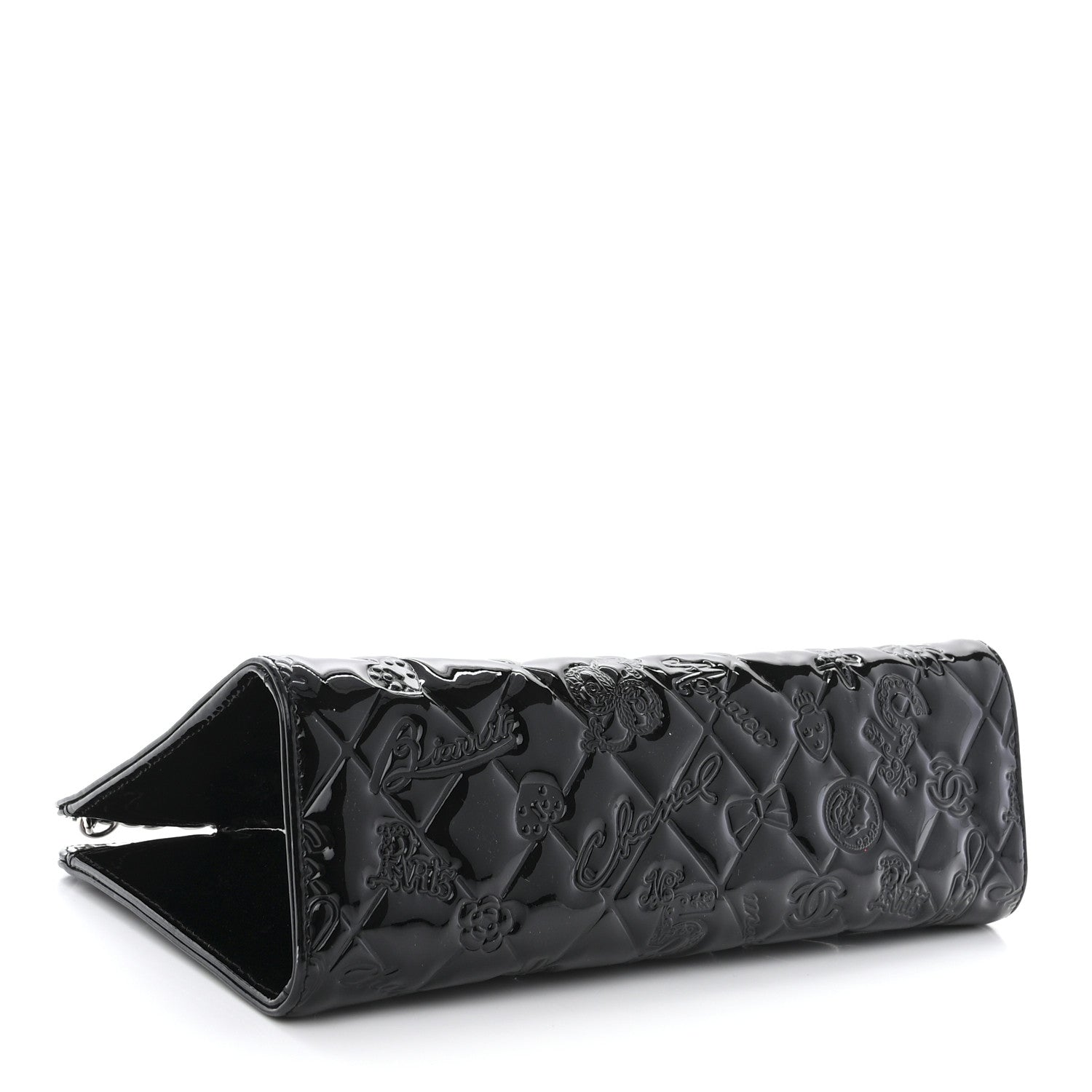Chanel Patent Calfskin Lucky Symbols Pochette Black 4 of 11