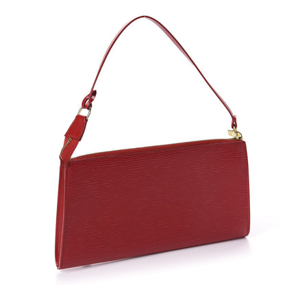 Louis Vuitton Epi Pochette Accessories 24 Castillan Red 3 of 15