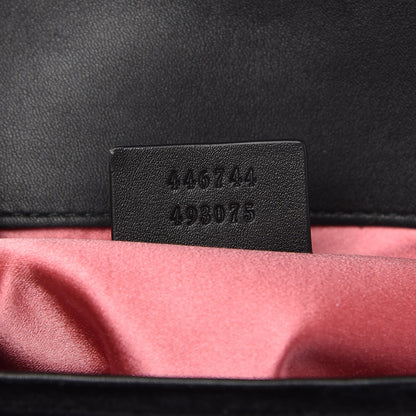 Gucci Velvet Matelasse Mini GG Marmont Shoulder Bag Black 7 of 7