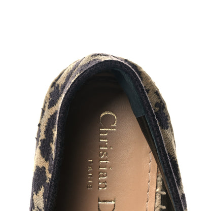 Christian Dior Cotton Embroidered Leopard Print Granville Espadrille 40 Natural 9 of 9