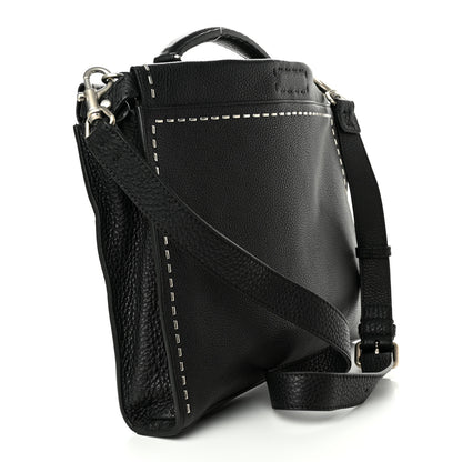 Fendi Cuoio Romano Selleria Studded Large Peekaboo Iconic Fit Satchel Black 3 of 13