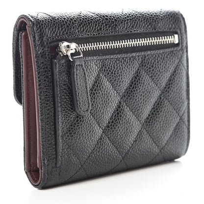 Chanel Caviar Quilted Compact Flap Wallet Black 3 of 10