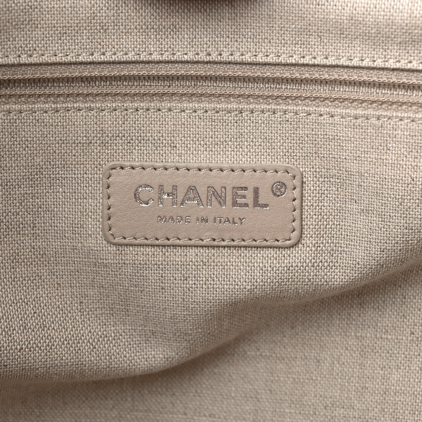 Mixed Fibers Small Deauville Tote Beige