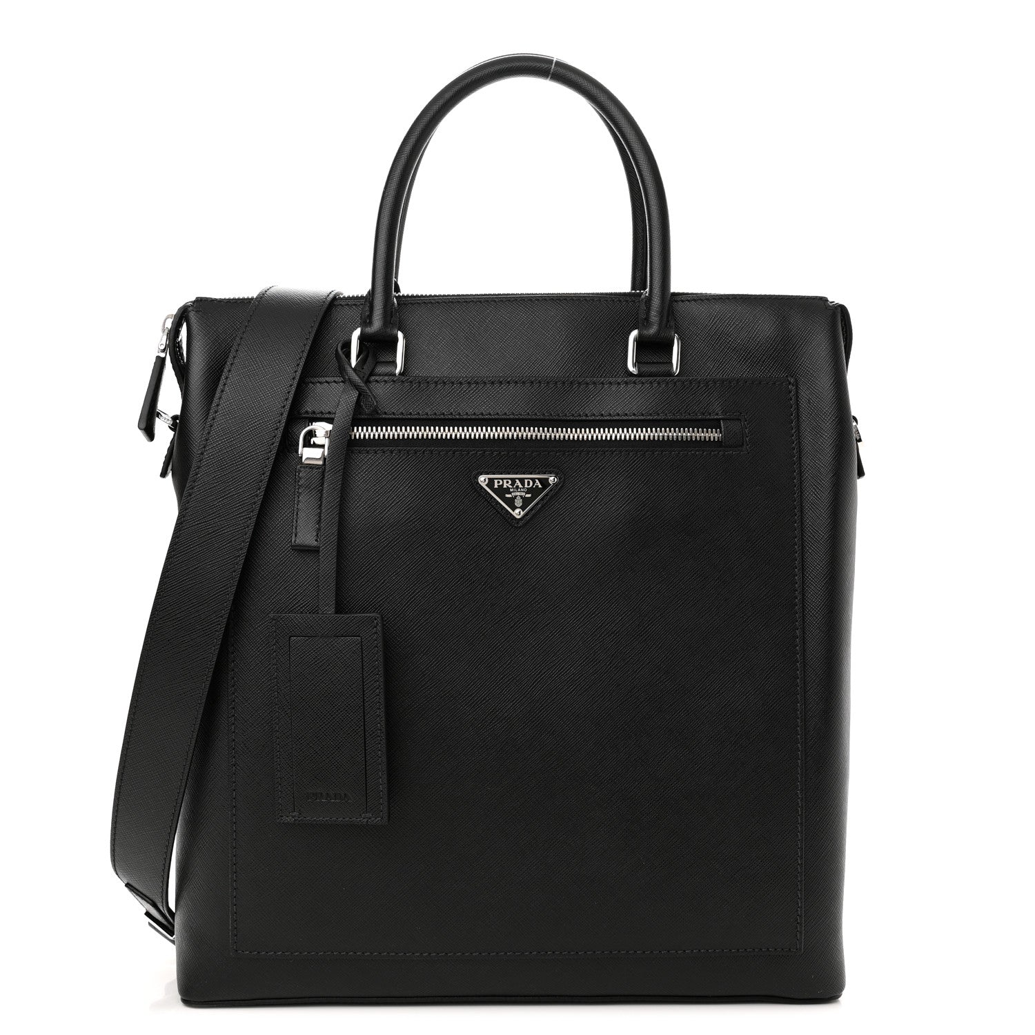 Prada Saffiano Travel Tote Black 1 of 10