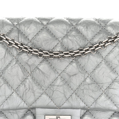 Chanel Metallic Aged Calfskin Quilted 2.55 Reissue 226 Flap Silver 21 of 34