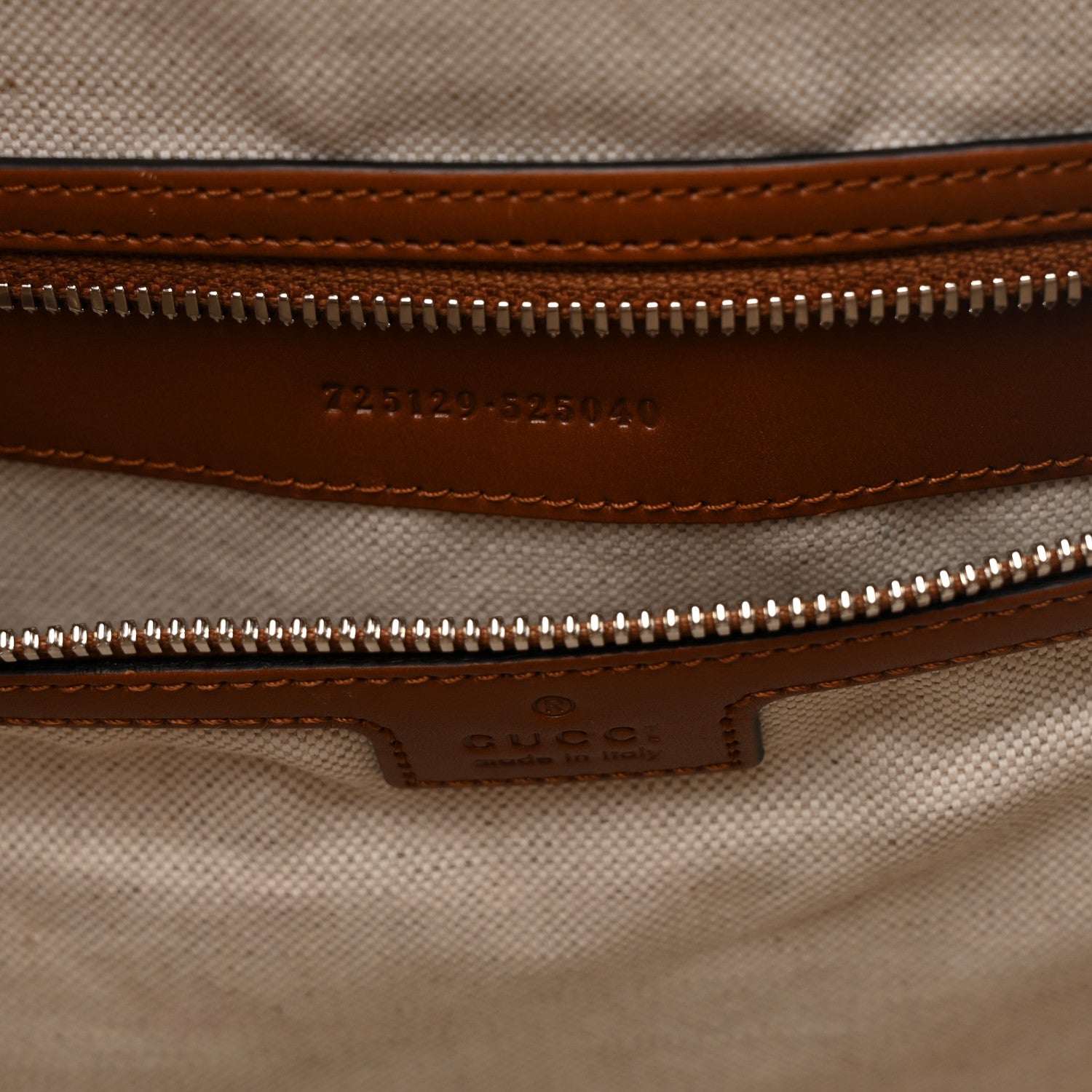 Gucci Calfskin GG Tennis Embossed Large Duffle Bag Brown 6 of 12