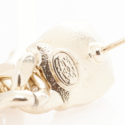 Chanel Glass Crystal CC Chain Drop Earrings Gold 4 of 5