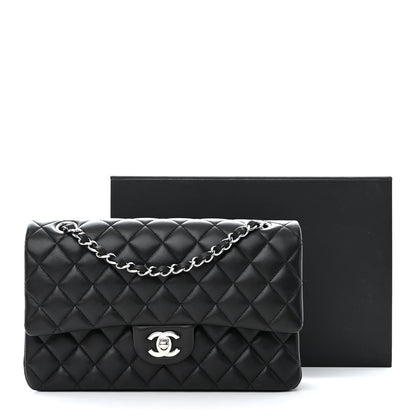 Chanel Lambskin Quilted Medium Double Flap Black 15 of 15
