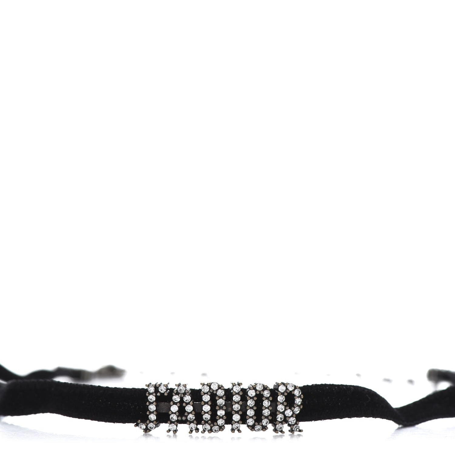 Christian Dior Velvet Crystal J’Adior Choker Necklace Black 3 of 7