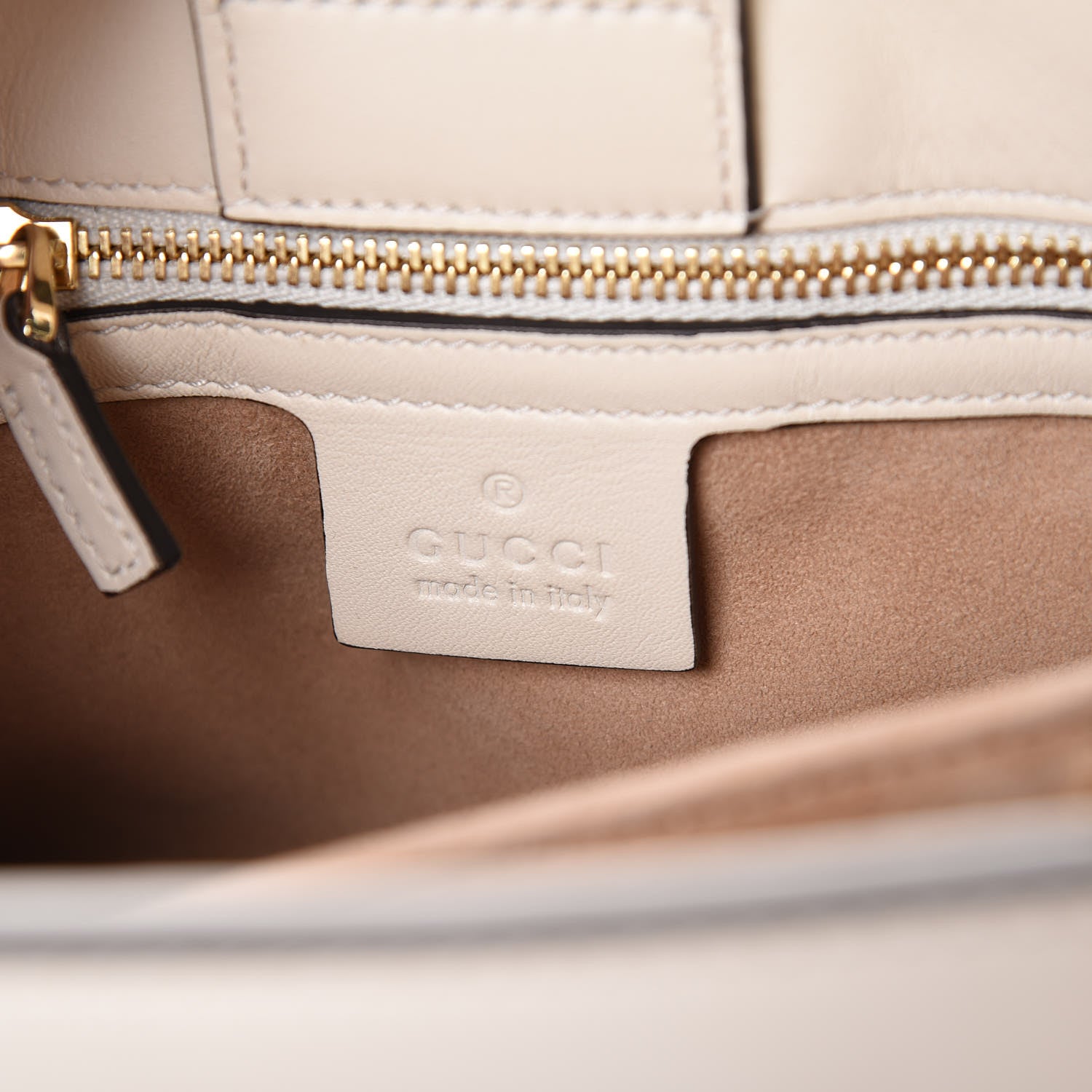 Gucci Calfskin Medium Sylvie Top Handle Tote White 8 of 9
