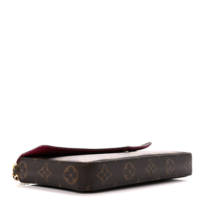 Louis Vuitton Monogram Pochette Felicie Chain Wallet Fuchsia 5 of 15