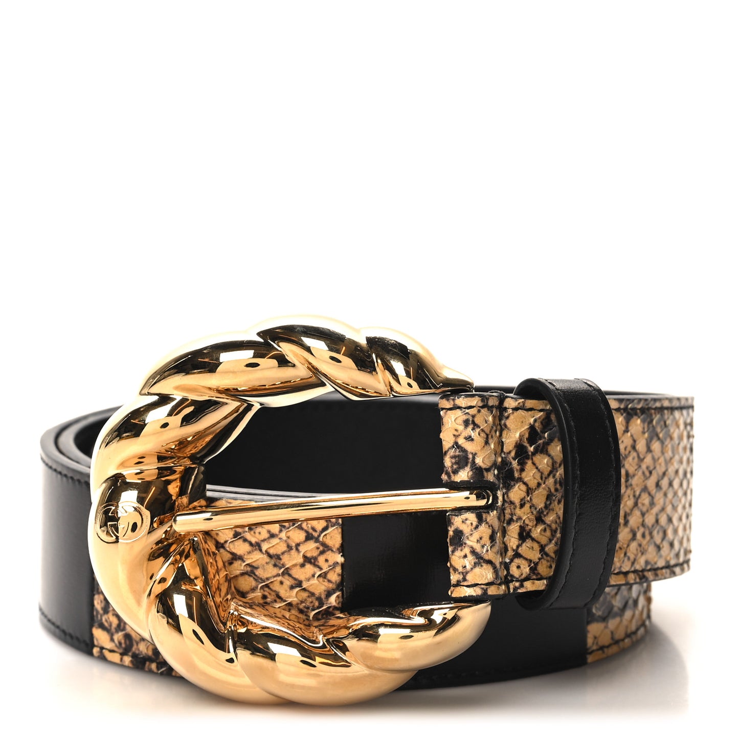 Ciny Calfskin Lux Snakeskin Torchon 35mm Belt 85 34 Black