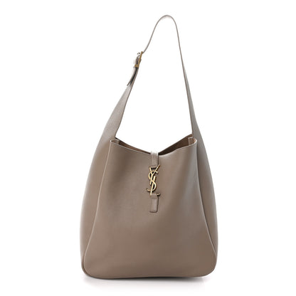 Saint Laurent Supple Calfskin Large Le 5 A 7 Soft Hobo Dusty Grey 1 of 9