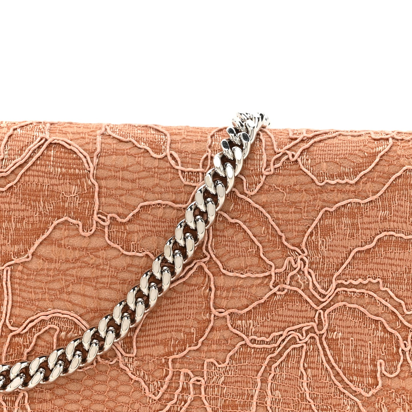 Lace Milla Wallet on Chain Powder Pink