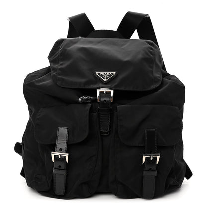 Prada Tessuto Nylon Vitello Backpack Black 1 of 9