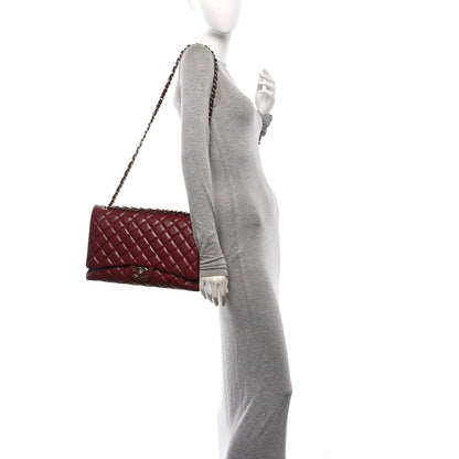 Chanel Caviar Quilted Maxi Double Flap Dark Red 2 of 10