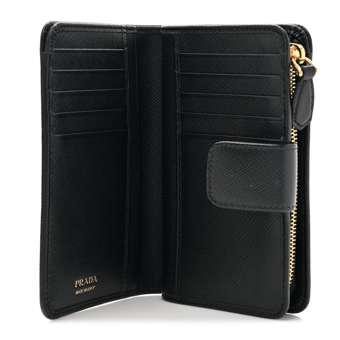 Saffiano Metal Compact Wallet Black