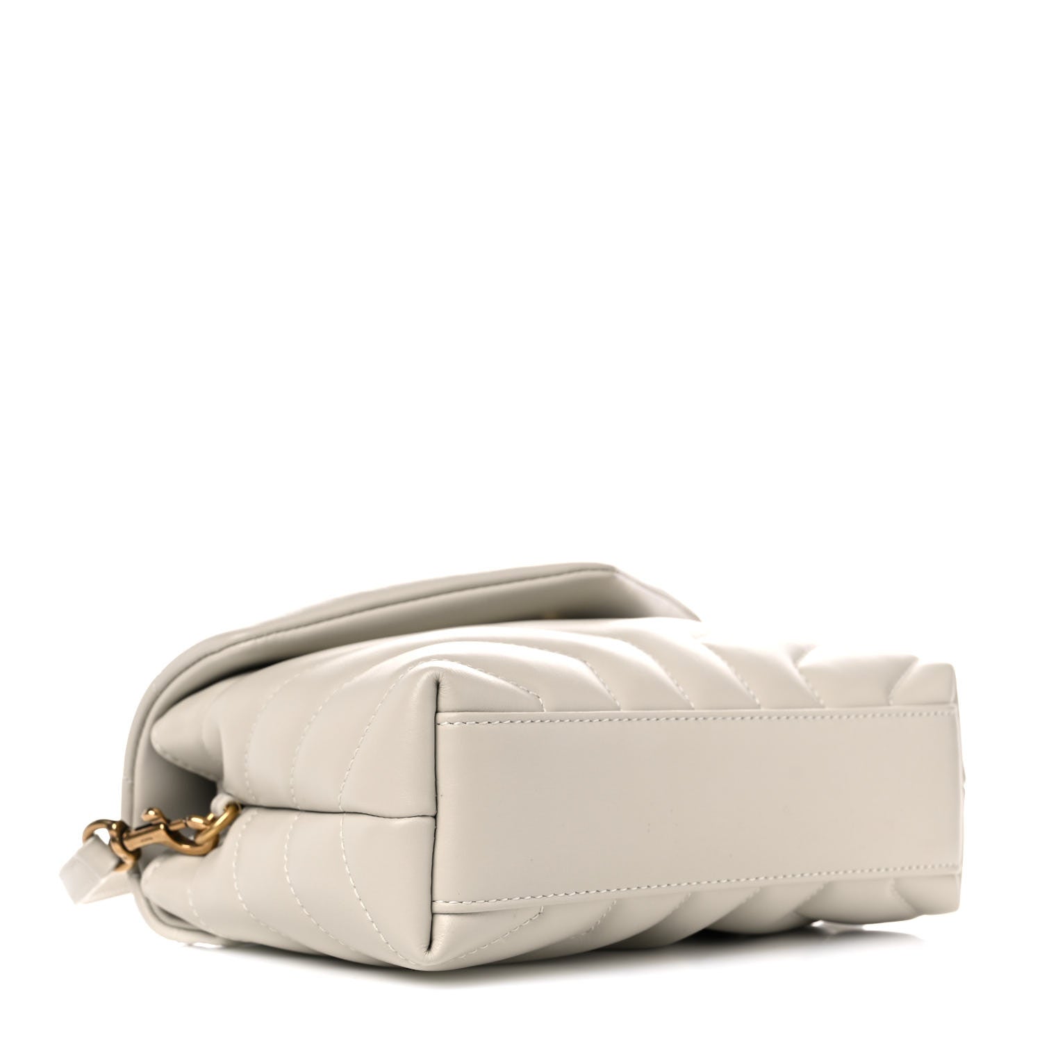 Saint Laurent Calfskin Y Quilted Monogram Toy Loulou Crossbody Bag Crema Soft 4 of 11