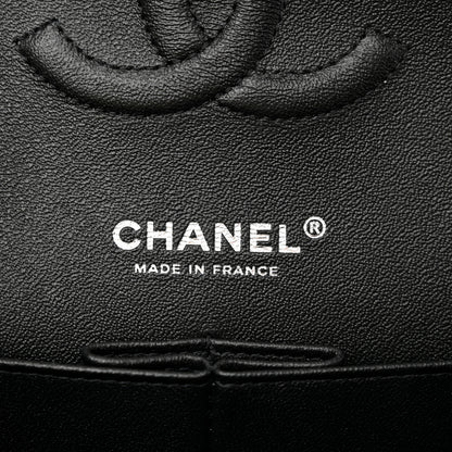 Chanel Patent Calfskin Quilted Bi-Color Medium Double Flap Black Red 6 of 11