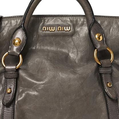 Miu Miu Vitello Lux Bow Bag Pomice 6 of 8