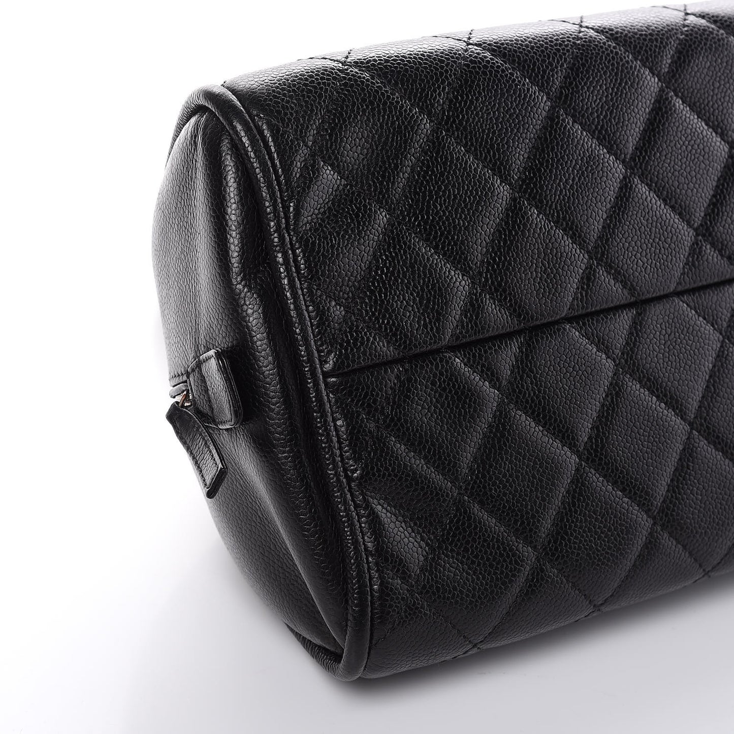 Caviar Quilted Small Bowler Black