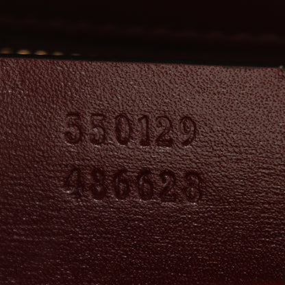 Gucci Vitello Palmellato Lux Small Arli Flap Shoulder Bag Vintage Bordeaux 7 of 8