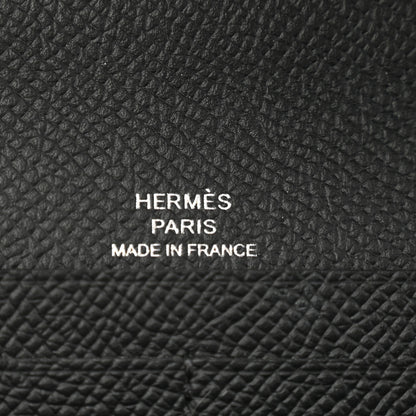 Hermes Epsom Enamel Maillon Wallet To Go Black 6 of 9