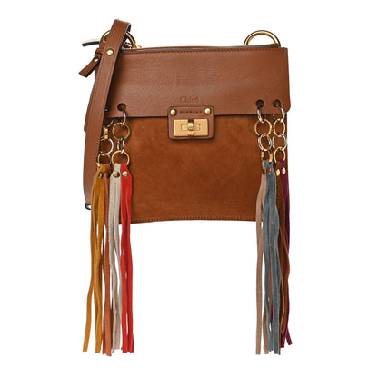 Chloe Calfskin Suede Small Jane Fringe Bag Caramel 1 of 11